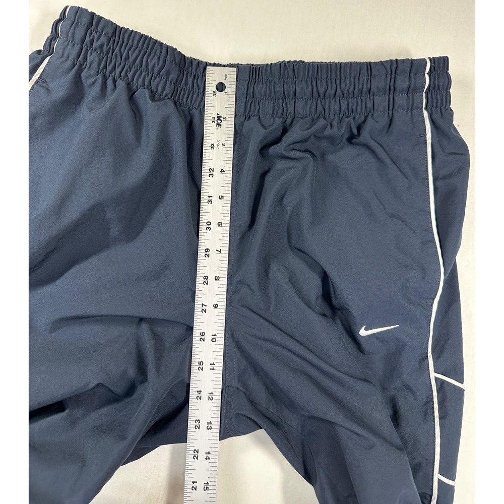 Vtg Nike Athletic Dept Jersey Lined Track Pants Navy White Piping‎ Windbreaker - Picture 11 of 14